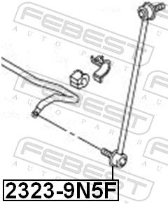 FEBEST 2323-9N5F Link/Coupling Rod, stabiliser bar