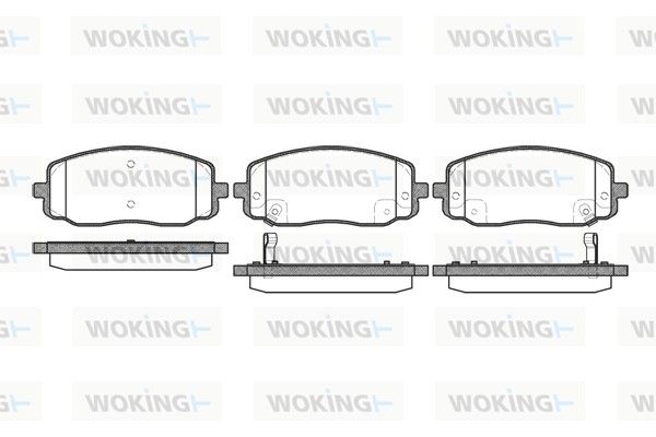 Комплект гальмівних накладок, дискове гальмо, Woking P10333.02