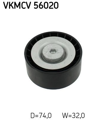 Vratná/vodicí kladka, klínový žebrový řemen VKMCV 56020