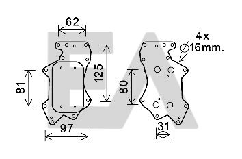Radiador de aceite, aceite motor
