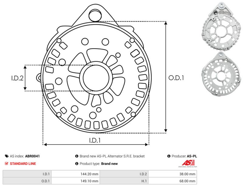AS-PL ABR0041 Protective Cap, alternator