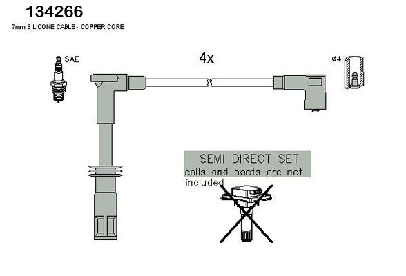 HITACHI gyújtókábelkészlet 134266