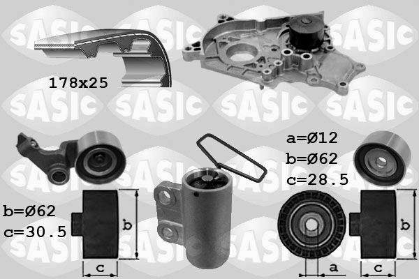 SASIC Vízpumpa + fogasszíj készlet 3906040