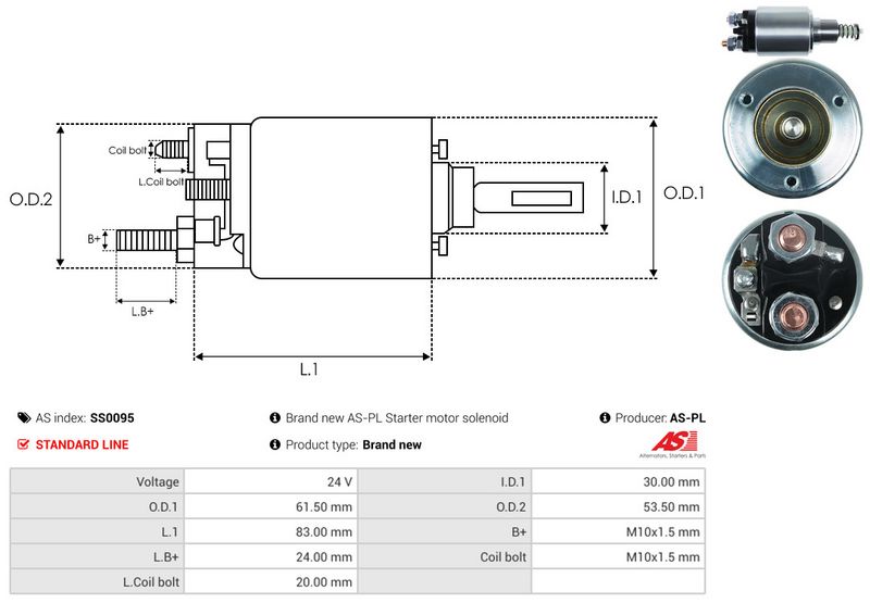 Magnetlülitus, starter, AS-PL SS0095