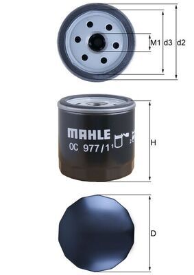 MAHLE olajszűrő OC 977/1