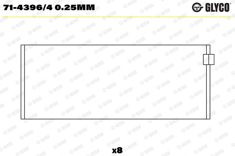 Cuzinet bielă GLYCO 71-4396/4 0.25mm