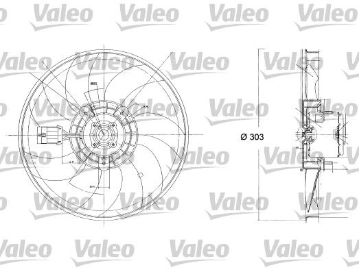 VALEO ventilátor, motorhűtés 698187