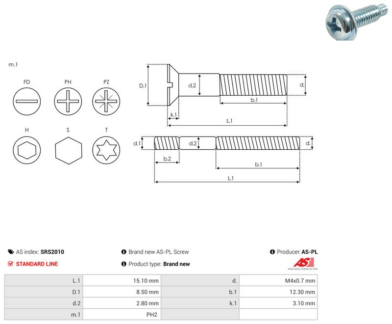AS-PL SRS2010 Repair Set, alternator