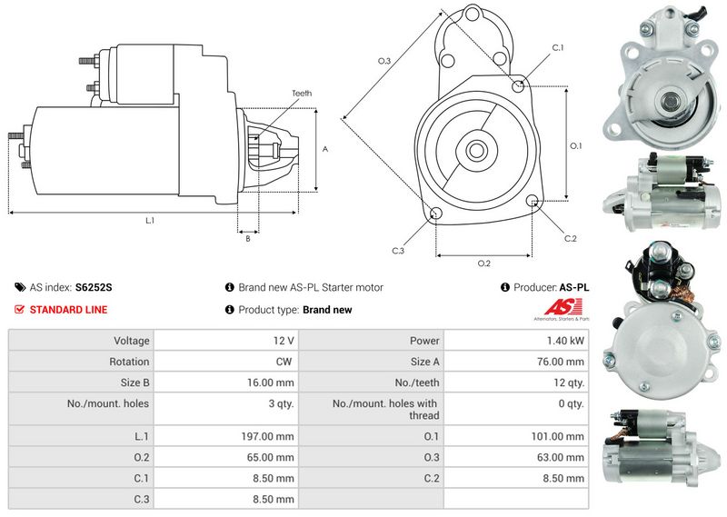 AS-PL S6252S Starter