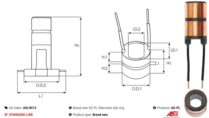Rõngas, generaator, AS-PL ASL9013