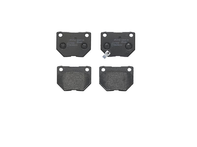 Piduriklotsi komplekt, ketaspidur, BREMBO P 78 016
