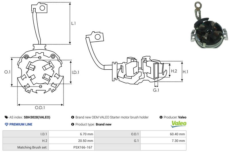 AS-PL SBH3028(VALEO) Starter Lid, carburettor