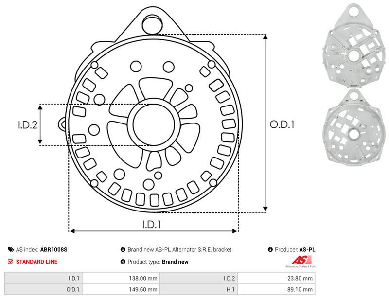 AS-PL ABR1008S Protective Cap, alternator