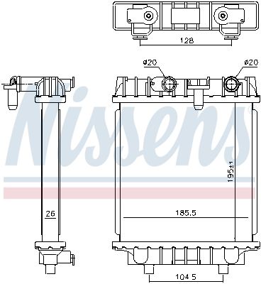 Радіатор SKODA OCTAVIA III (5E) (13-), SUPERB (3V) (15-),