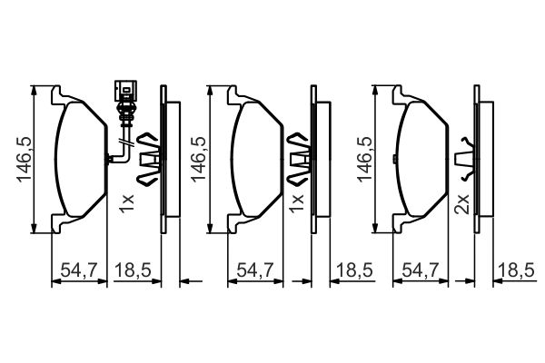 BOSCH 0 986 495 213 Brake Pad Set, disc brake