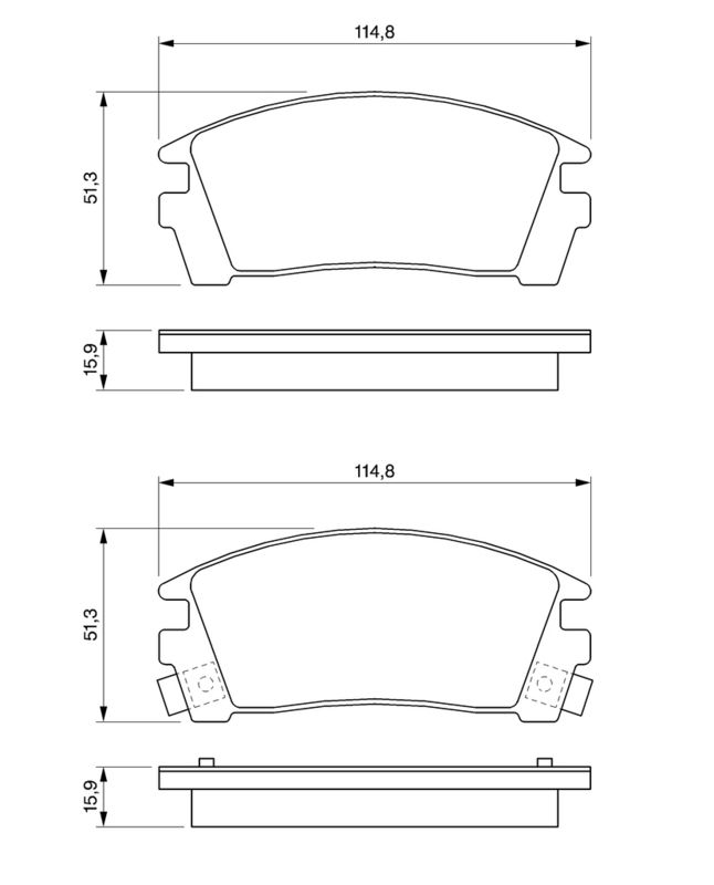 BOSCH 0986461760 Brake Pad Set, disc brake