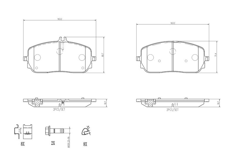 BREMBO fékbetétkészlet, tárcsafék P 50 152