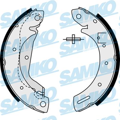 Комплект гальмівних колодок, Samko 88500