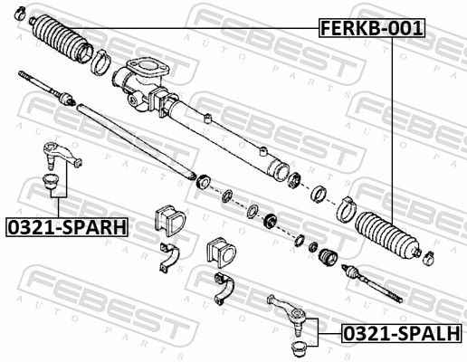 FEBEST 0121-SPARH Tie Rod End