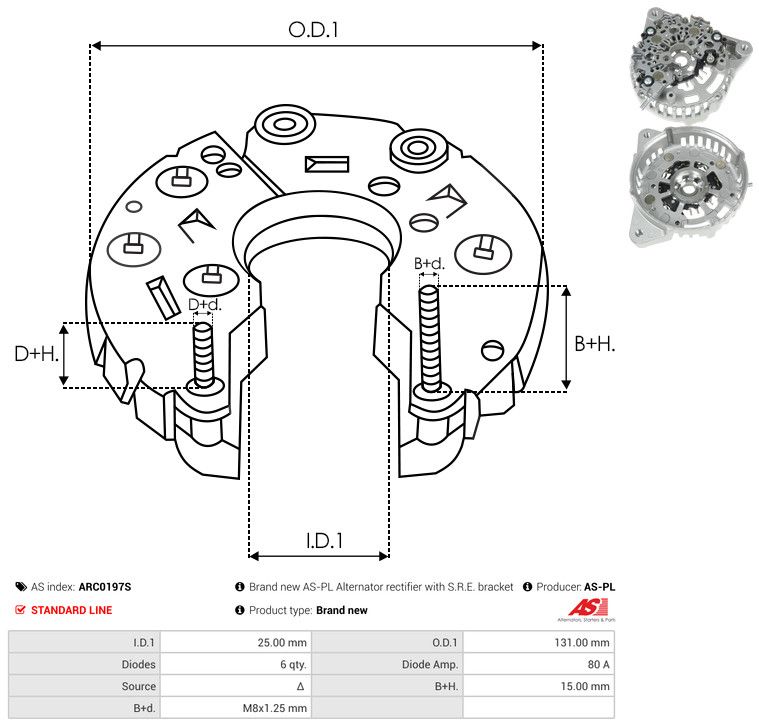 Kaitsekate, generaator, AS-PL ARC0197S