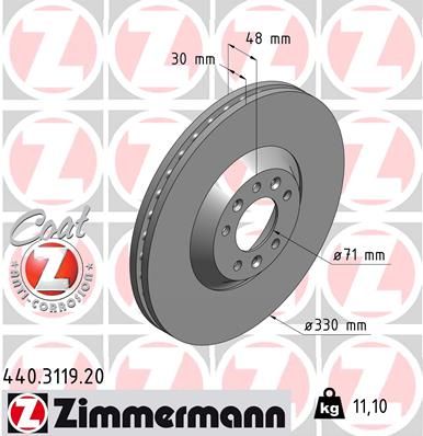 Гальмівний диск, Zimmermann 440.3119.20