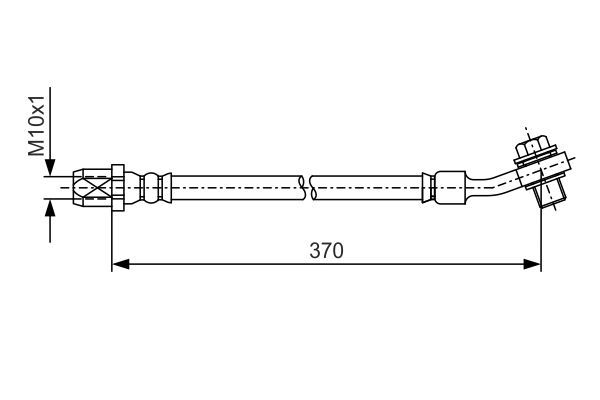 BOSCH Mercedess шланг гальмівний задній W205