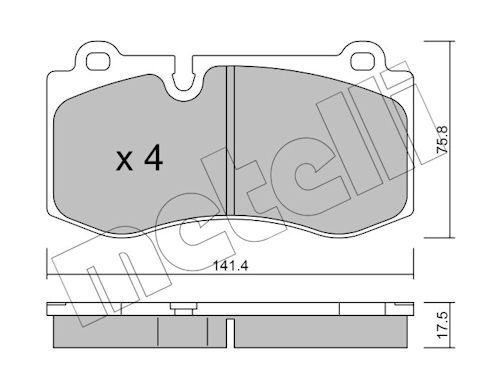 Plaquettes+de+frein+à+disque METELLI 22-0669-0
