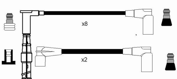 Комплект проводів високої напруги, Ngk RCMB212