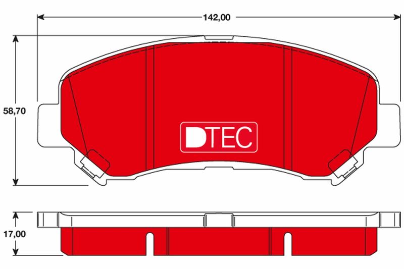 Комплект гальмівних накладок, дискове гальмо, Trw GDB3467DTE