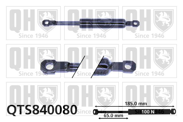 QUINTON HAZELL gázrugó, lehajtható asztal QTS840080