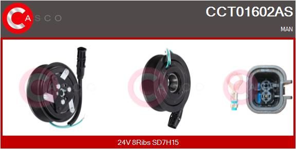 Elektromagnetická spojka, kompresor klimatizace CCT01602AS