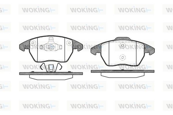 Комплект гальмівних колодок на 207, 208, 3008, 307, 308, Beetle, C4, Citigo, Jetta, Mii, Up