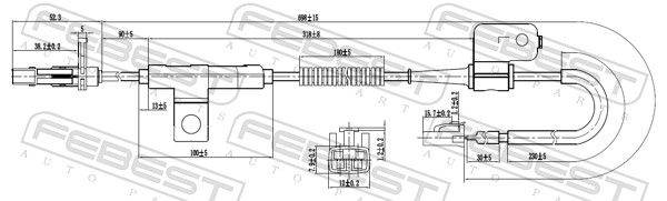 FEBEST 22606-001 Sensor, wheel speed