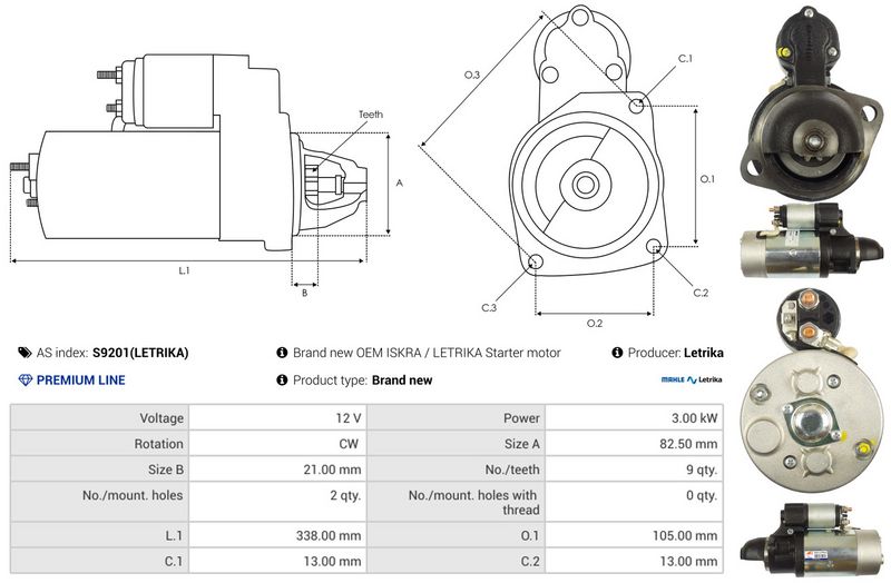 AS-PL S9201(LETRIKA) Starter
