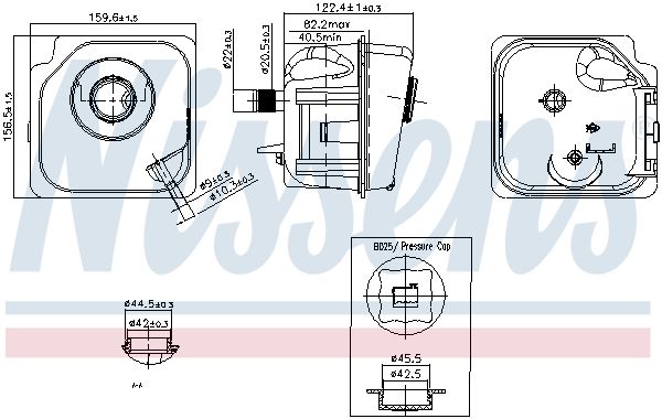 NISSENS 996206 Expansion Tank, coolant