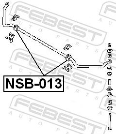 FEBEST NSB-013 Stabilizatoriaus įvorė