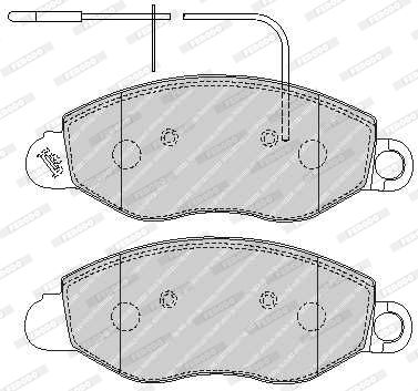 Комплект гальмівних накладок, дискове гальмо, Ferodo FVR1616
