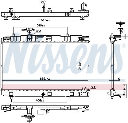 NISSENS Kühler, Motorkühlung 607106