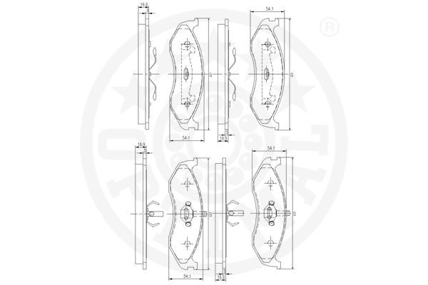 OPTIMAL 9914 Brake Pad Set, disc brake