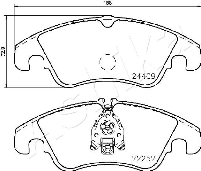 ASHIKA 50-00-0916 Brake Pad Set, disc brake