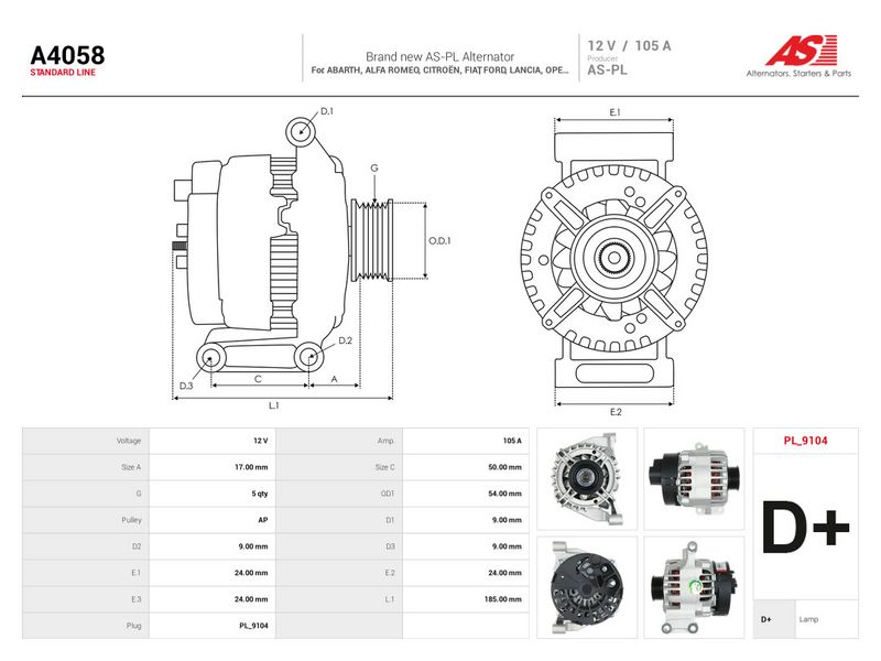 Generaator, AS-PL A4058