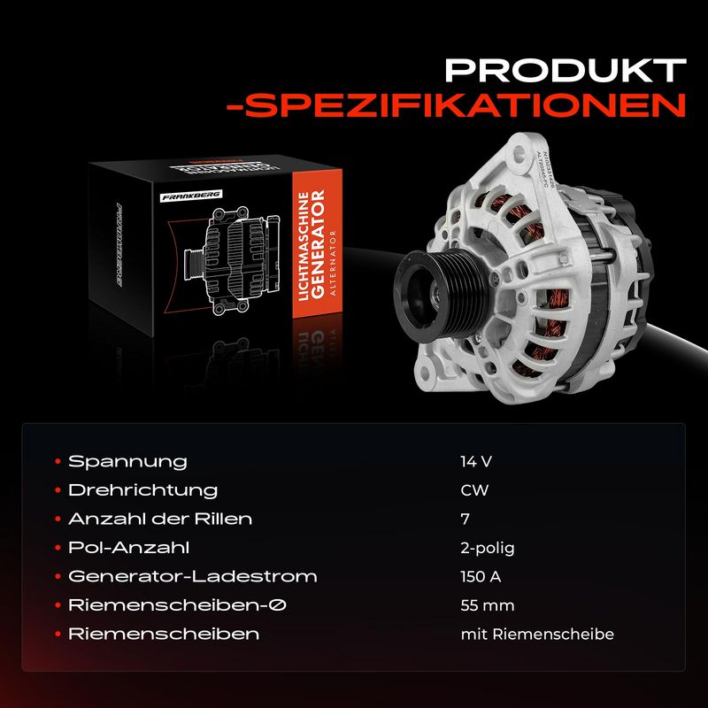 Frankberg 5481FB0032221 Alternator