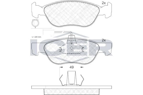 ANDEL 181243 - Brake Pad Set, disc brake