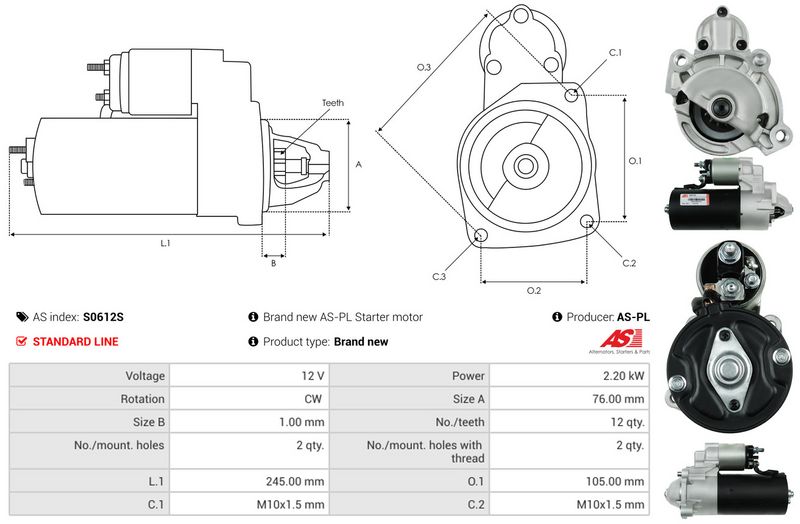 AS-PL S0612S Starter