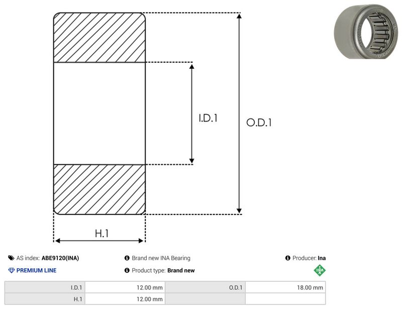 AS-PL ABE9120(INA) Bearing