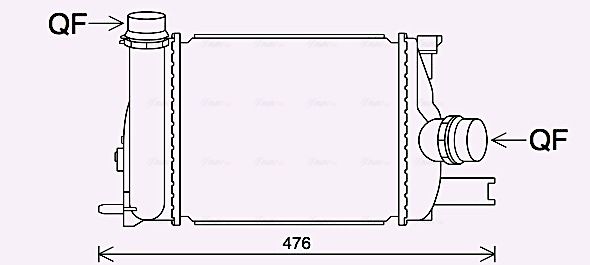 Intercooler, échangeur AVA QUALITY COOLING RT4642