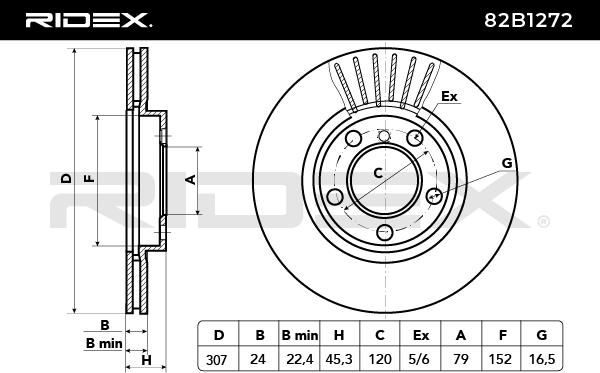 спирачен диск RIDEX