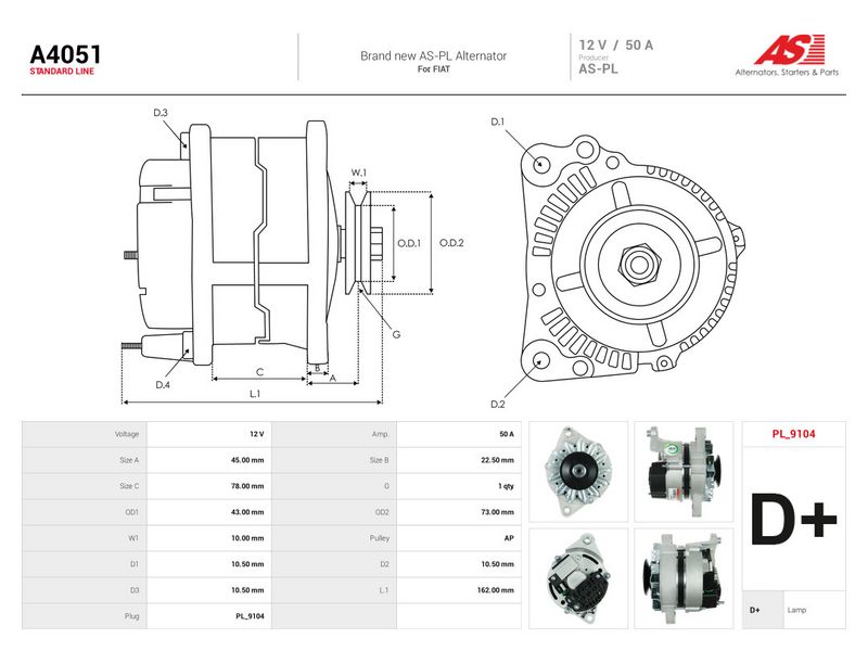 Generaator, AS-PL A4051