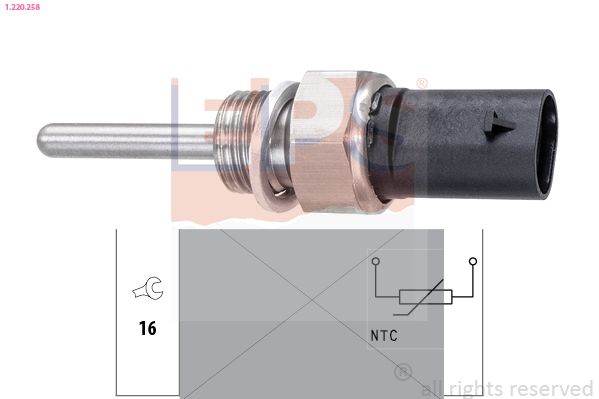 Sensor, temp. gas escape