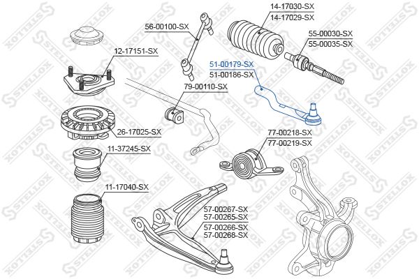 STELLOX 51-00179-SX Tie Rod End
